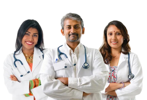 Medical professional conducting a pre-employment test